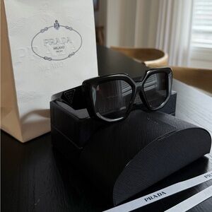 Prada Black Geometric Sunglasses